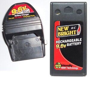 Combo 9.6 Volts / 1250 Nimh Battery with AC Adaptor for New Bright RC Truck